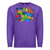 Purple my child is non verbal but his mama aint afro Premium Sweatshirt - RanaPortraitStore
