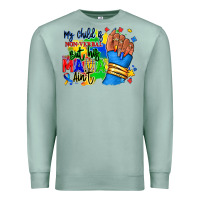 Seafoam my child is non verbal but his mama aint afro Premium Sweatshirt - RanaPortraitStore