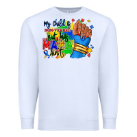 White my child is non verbal but his mama aint afro Premium Sweatshirt - RanaPortraitStore