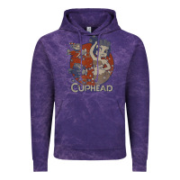 Cloud Purple cuphead cala maria airplane attack t shirt Vintage Hoodie - linhVisuals