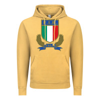 Vintage Mustard italian rugby federation Vintage Hoodie - linhVisuals