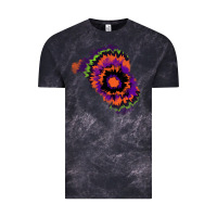 Cloud Black tie dye patch Vintage Tee - RanaPortraitStore
