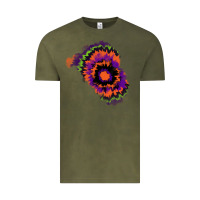 Vintage Olive tie dye patch Vintage Tee - RanaPortraitStore