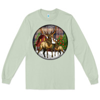 Matcha elk buck deer christmas Long Sleeve Tee - LillyAllenDesigns