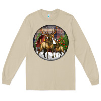 Mushroom elk buck deer christmas Long Sleeve Tee - LillyAllenDesigns