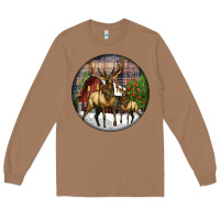 Toasted Coconut elk buck deer christmas Long Sleeve Tee - LillyAllenDesigns