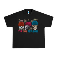 Black tis the season skull winter Urban Heavy Tee - FaDigitalArtStudio