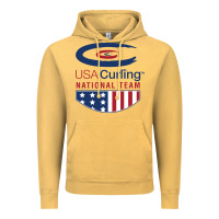 Vintage Mustard usa curling team Vintage Hoodie - linhVisuals