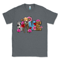 Charcoal Heather love with cow olivia Classic Tee - OliviaCreatesArt