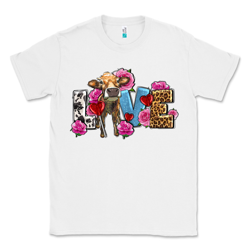 Love With Cow Olivia Classic Tee by OliviaCreatesArt | Teevron