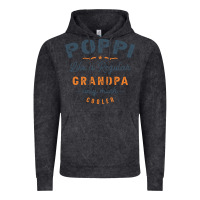 Vintage Black Mens Poppi Like a Regular Grandpa Funny Fathers Day Vintage Hoodie - linhVisuals