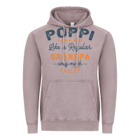 Vintage Zinc Mens Poppi Like a Regular Grandpa Funny Fathers Day Vintage Hoodie - linhVisuals