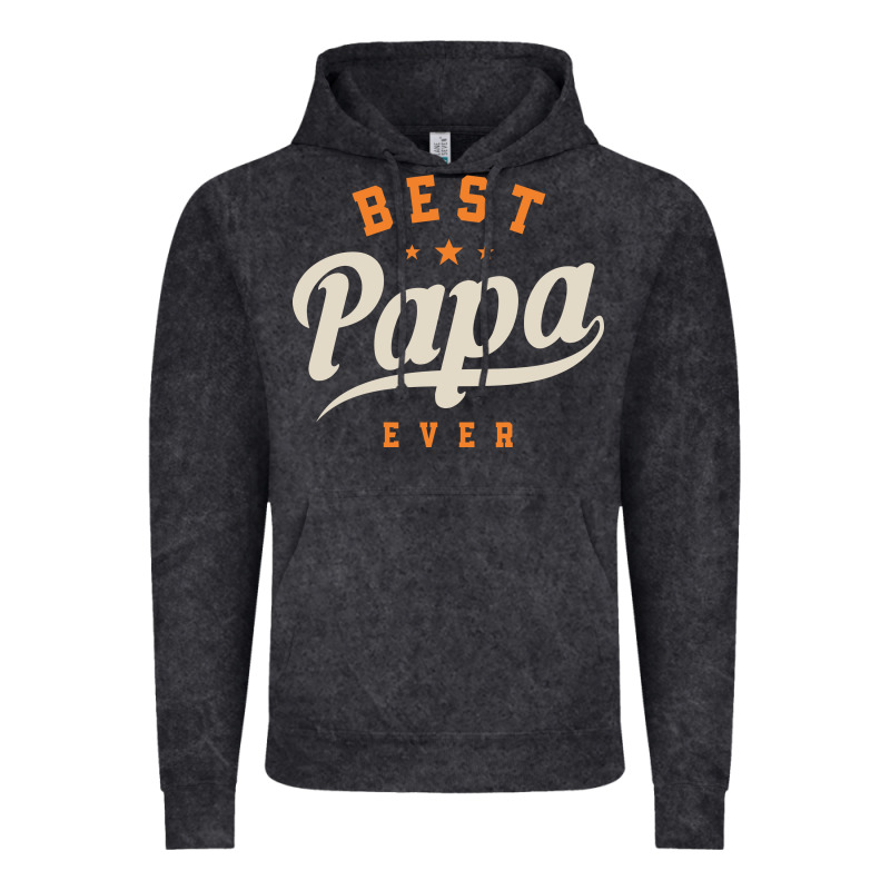 Mens Best Papa Ever Funny Fathers Day Vintage Hoodie by linhVisuals | Teevron