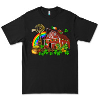 Black St. Patrick's farm with gold Premium Tee - OliviaCreatesArt