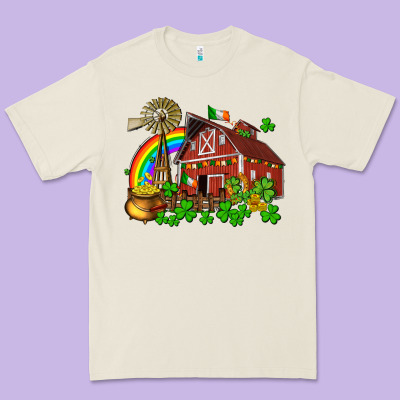 St. Patrick's Farm With Gold Premium Tee Designed By Oliviacreatesart