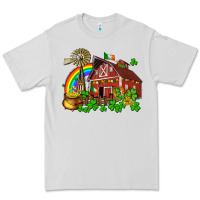 Dove Grey St. Patrick's farm with gold Premium Tee - OliviaCreatesArt