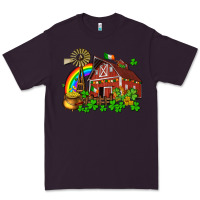 Plum St. Patrick's farm with gold Premium Tee - OliviaCreatesArt