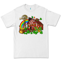 White St. Patrick's farm with gold Premium Tee - OliviaCreatesArt