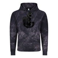 Cloud Black black cat Vintage Hoodie - linhVisuals