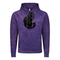 Cloud Purple black cat Vintage Hoodie - linhVisuals
