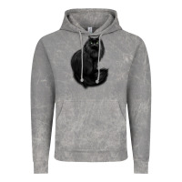 Cloud Rock black cat Vintage Hoodie - linhVisuals