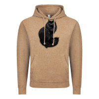 Vintage Coffee black cat Vintage Hoodie - linhVisuals