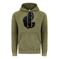 Vintage Olive black cat Vintage Hoodie - linhVisuals