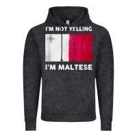 Vintage Black i'm not yelling i'm maltese shirt  malta flag t shirt Vintage Hoodie - linhVisuals