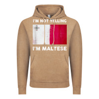 Vintage Coffee i'm not yelling i'm maltese shirt  malta flag t shirt Vintage Hoodie - linhVisuals