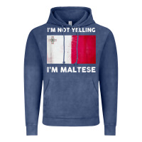 Vintage Denim i'm not yelling i'm maltese shirt  malta flag t shirt Vintage Hoodie - linhVisuals