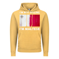 Vintage Mustard i'm not yelling i'm maltese shirt  malta flag t shirt Vintage Hoodie - linhVisuals