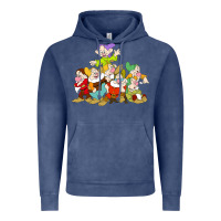 Vintage Denim grumpy dopey dwarf Vintage Hoodie - linhVisuals