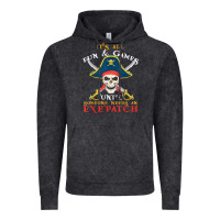 Vintage Black it's all fun & games until someone needs an eyepatch pirate t shirt Vintage Hoodie - linhVisuals