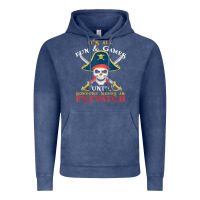 Vintage Denim it's all fun & games until someone needs an eyepatch pirate t shirt Vintage Hoodie - linhVisuals