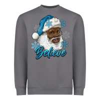Storm winter christmas african american santa believe Heavyweight Sweatshirt - RanaPortraitStore