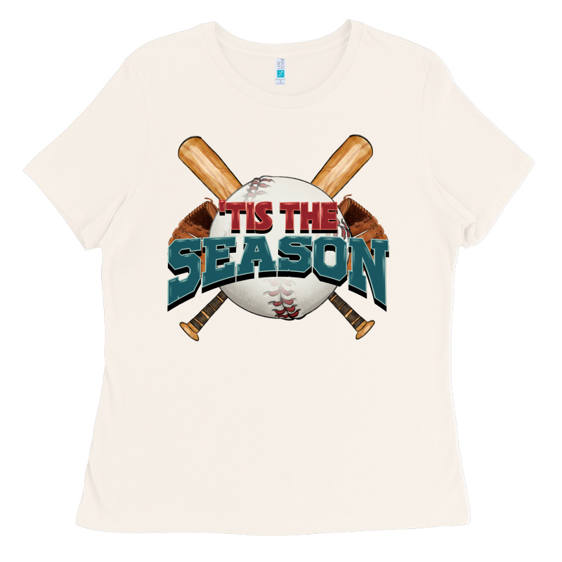'tis The Season Baseball Ladies Tee by FaDigitalArtStudio | Teevron
