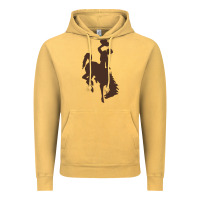 Vintage Mustard wyoming athletics Vintage Hoodie - linhVisuals