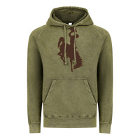 Vintage Olive wyoming athletics Vintage Hoodie - linhVisuals