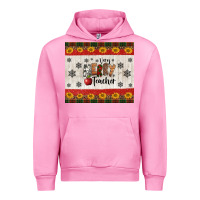 Fuchsia Pink very merry teacher Urban Hoodie - Jasminsmagicworld