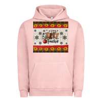 Pigment Salmon very merry teacher Urban Hoodie - Jasminsmagicworld