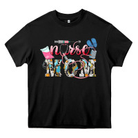 Black Nurse mom Mother's Day Heavy Core Tee - HowdyJamesFarm