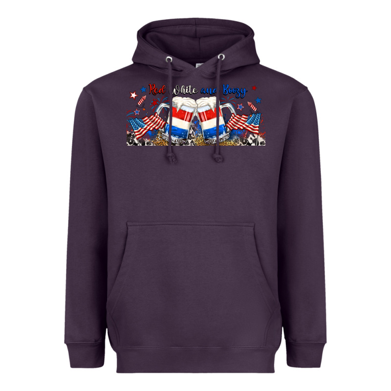 Red White And Boozy Libbey Glass Heavyweight Hoodie by RanaPortraitStore | Teevron
