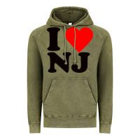Vintage Olive i love nj Vintage Hoodie - linhVisuals