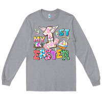 Heather Grey My 1st Easter Long Sleeve Tee - CowhideDigitalArt