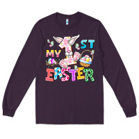 Plum My 1st Easter Long Sleeve Tee - CowhideDigitalArt