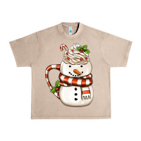 French Oak Christmas Snowman Coffee Cup Urban Heavy Tee - FaDigitalArtStudio