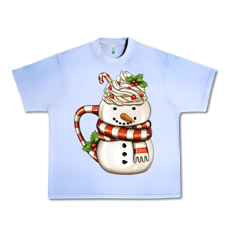 Christmas Snowman Coffee Cup Urban Heavy Tee by FaDigitalArtStudio | Teevron