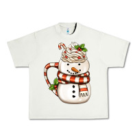 Pistachio Christmas Snowman Coffee Cup Urban Heavy Tee - FaDigitalArtStudio