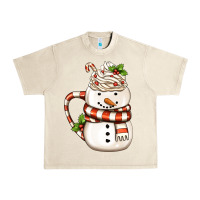 Sandshell Christmas Snowman Coffee Cup Urban Heavy Tee - FaDigitalArtStudio