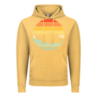 Vintage Mustard boat t  shirt boat trip silhouette on a distressed retro sunset produc Vintage Hoodie - linhVisuals